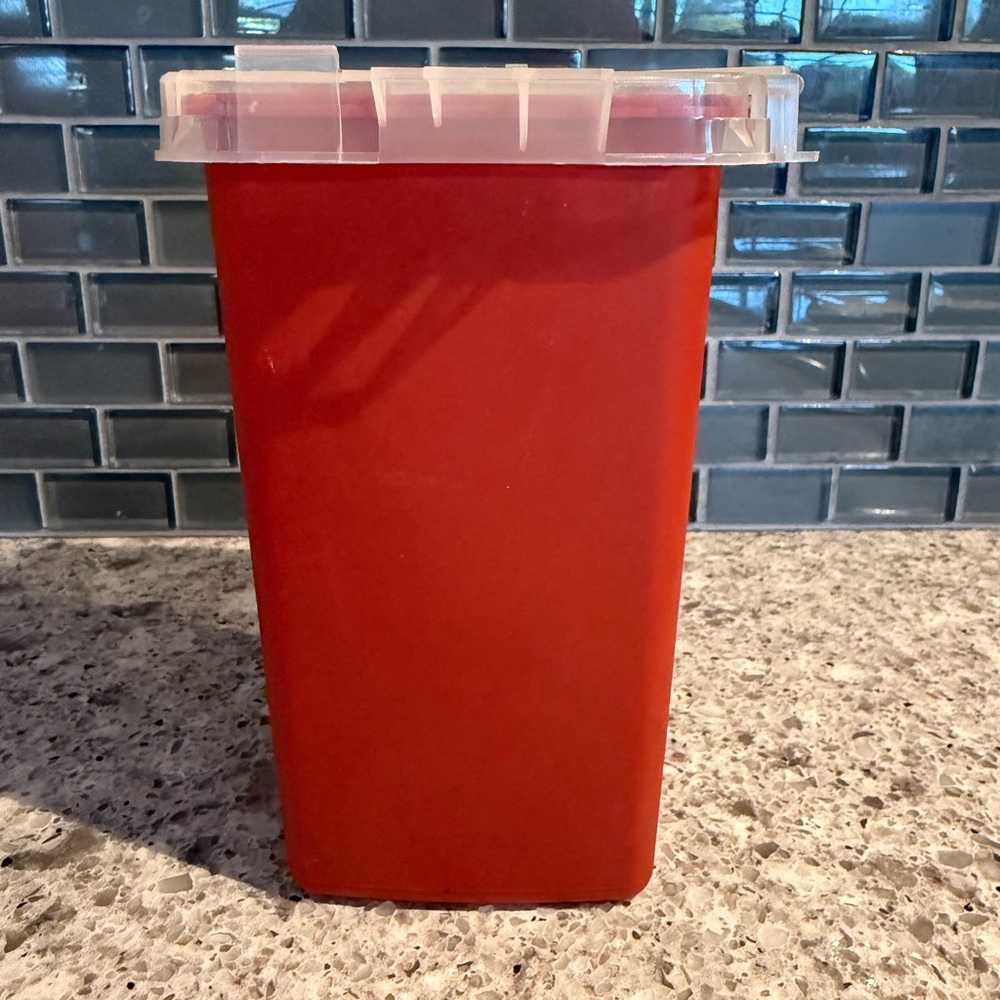 Red Biohazard Waste Container - Picture 2 of 3